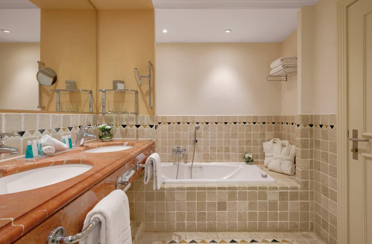 A bathroom at Steigenberger Golf & Spa Resort, Camp de Mar, Mallorca. Golf Planet Holidays