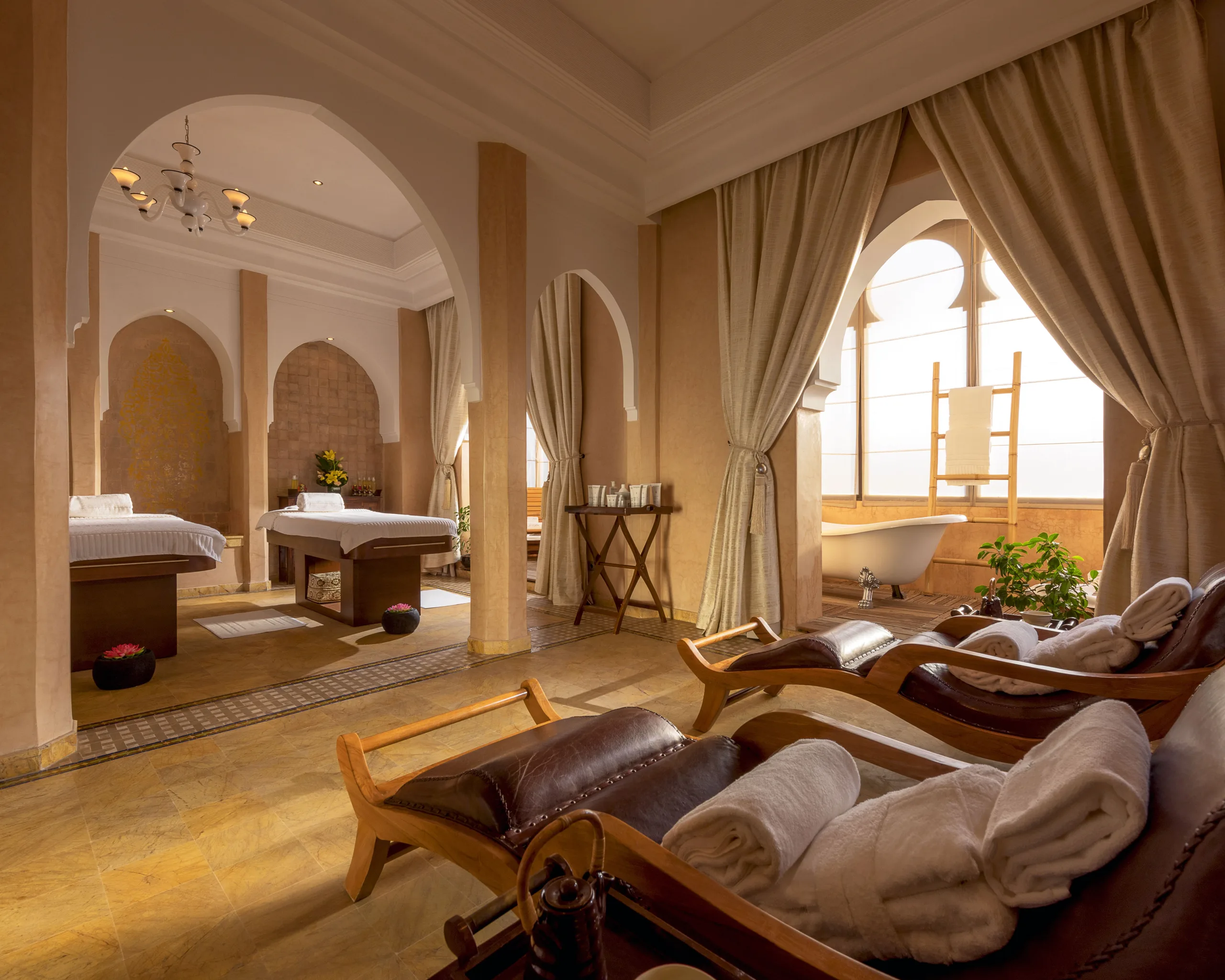 In the spa at Pickalbatros Hotel du Golf Marrakech Palmeraie Morocco. Golf Planet Holidays.