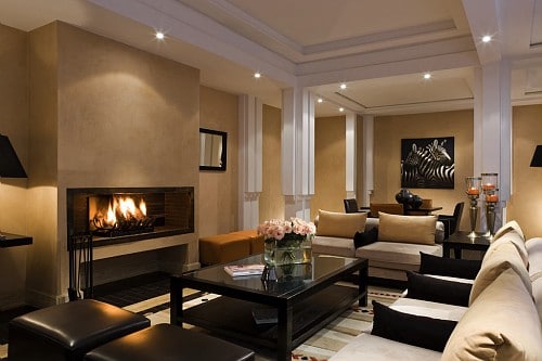 The lounge at Hotel and Ryads Barriere Le Naoura, Marrakech, Morocco