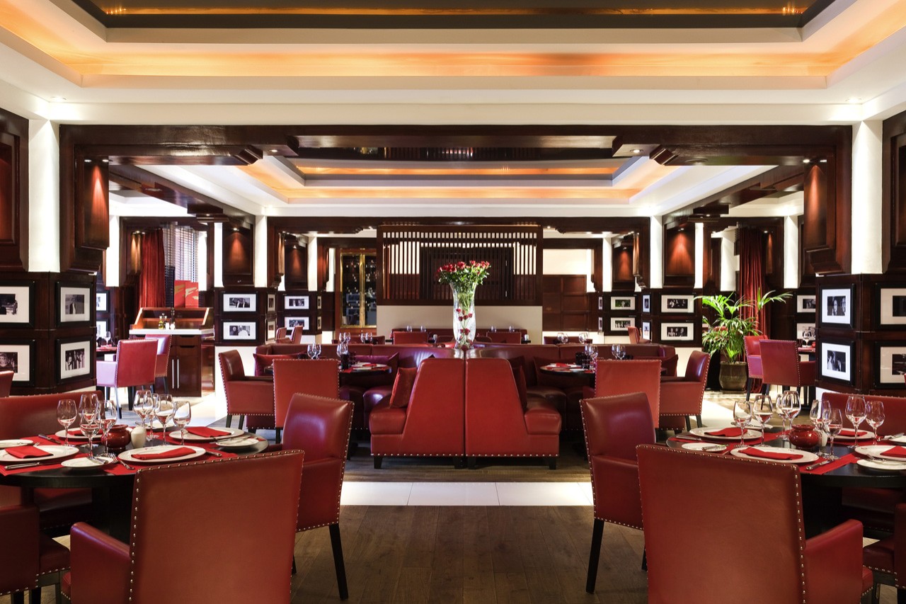 The dining room at Hotel and Ryads Barriere Le Naoura, Marrakech, Morocco