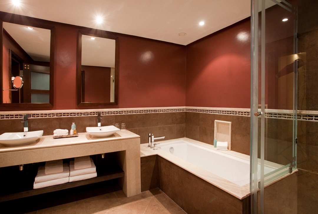 Your bathroom at Kenzi Menara Palace, Marrakech, Morocco. Golf Planet Holidays
