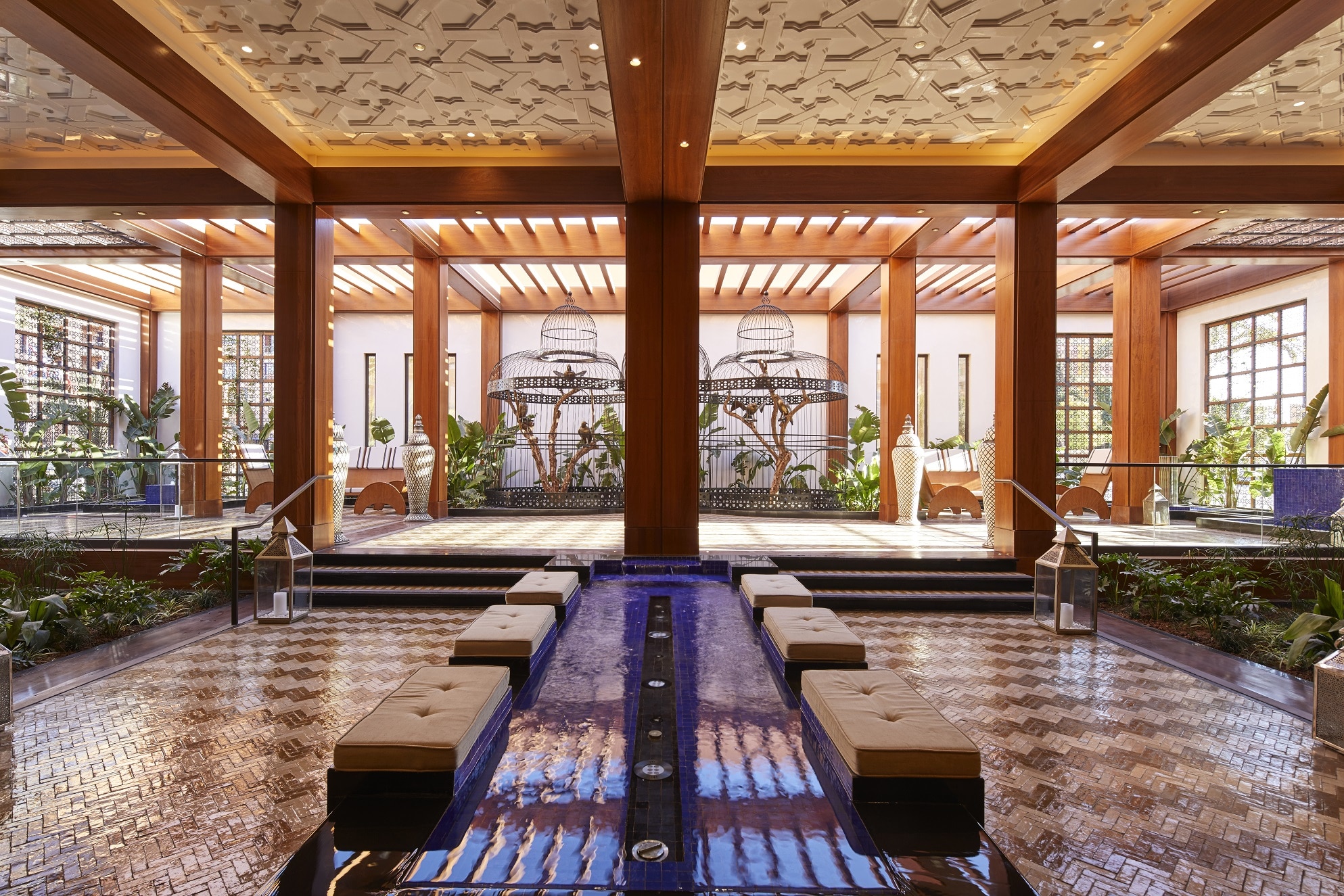 The glamour of MÃ¶venpick Hotel Mansour Eddahbi, Marrakech, Morocco.