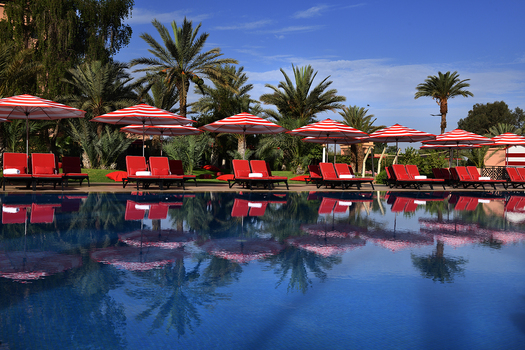 The stunning Movenpick Hotel Mansour Eddahbi, Marrakech, Morocco. Golf Planet Holidays.