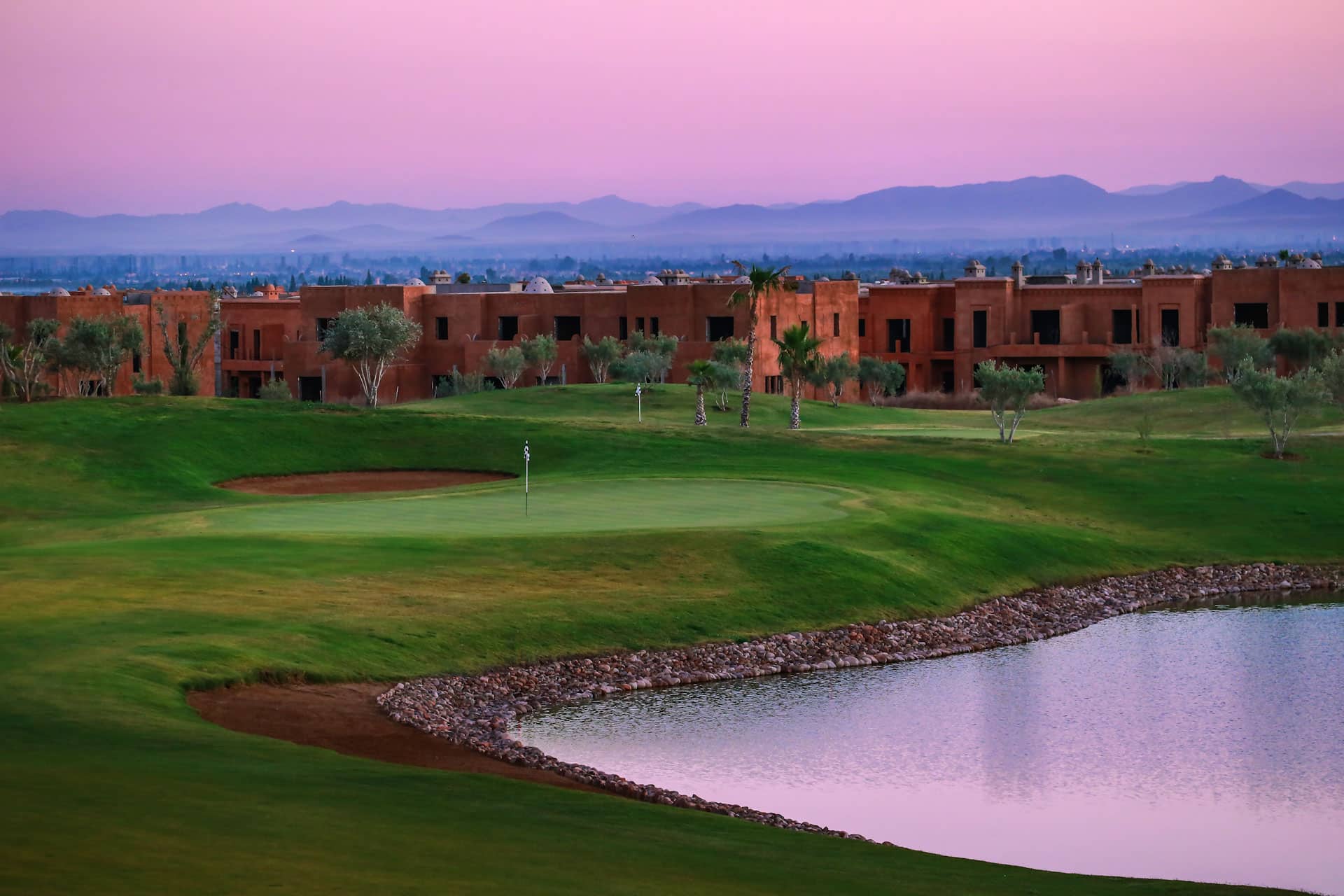 The seventh hole at PalmGolf Ourika Golf Course, Marrakech, Morocco. Golf Planet Holidays