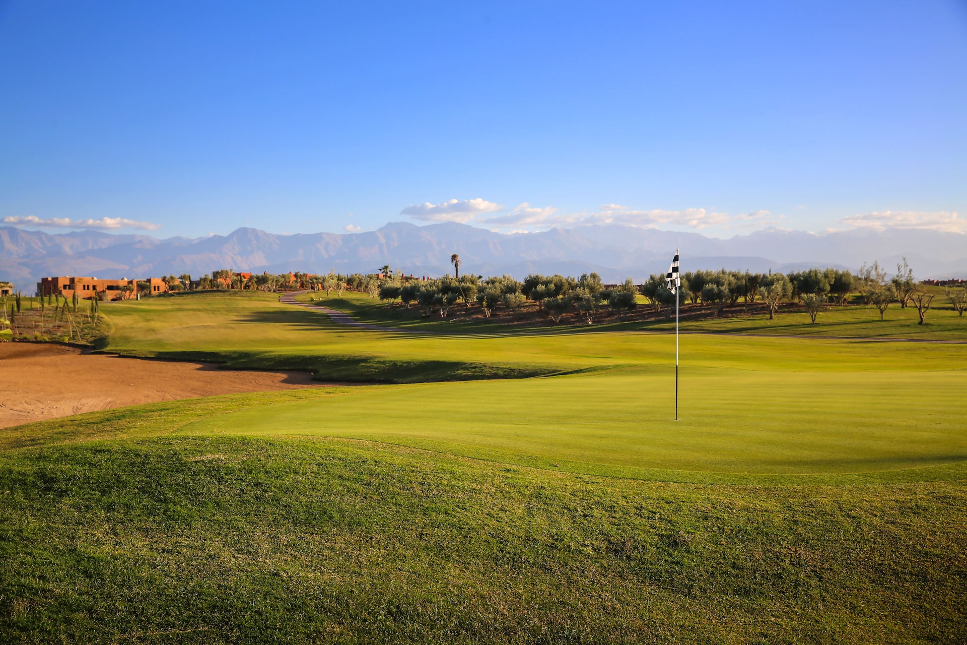 The 8th hole at PalmGolf Ourika Golf Course, Marrakech, Morocco. Golf Planet Holidays