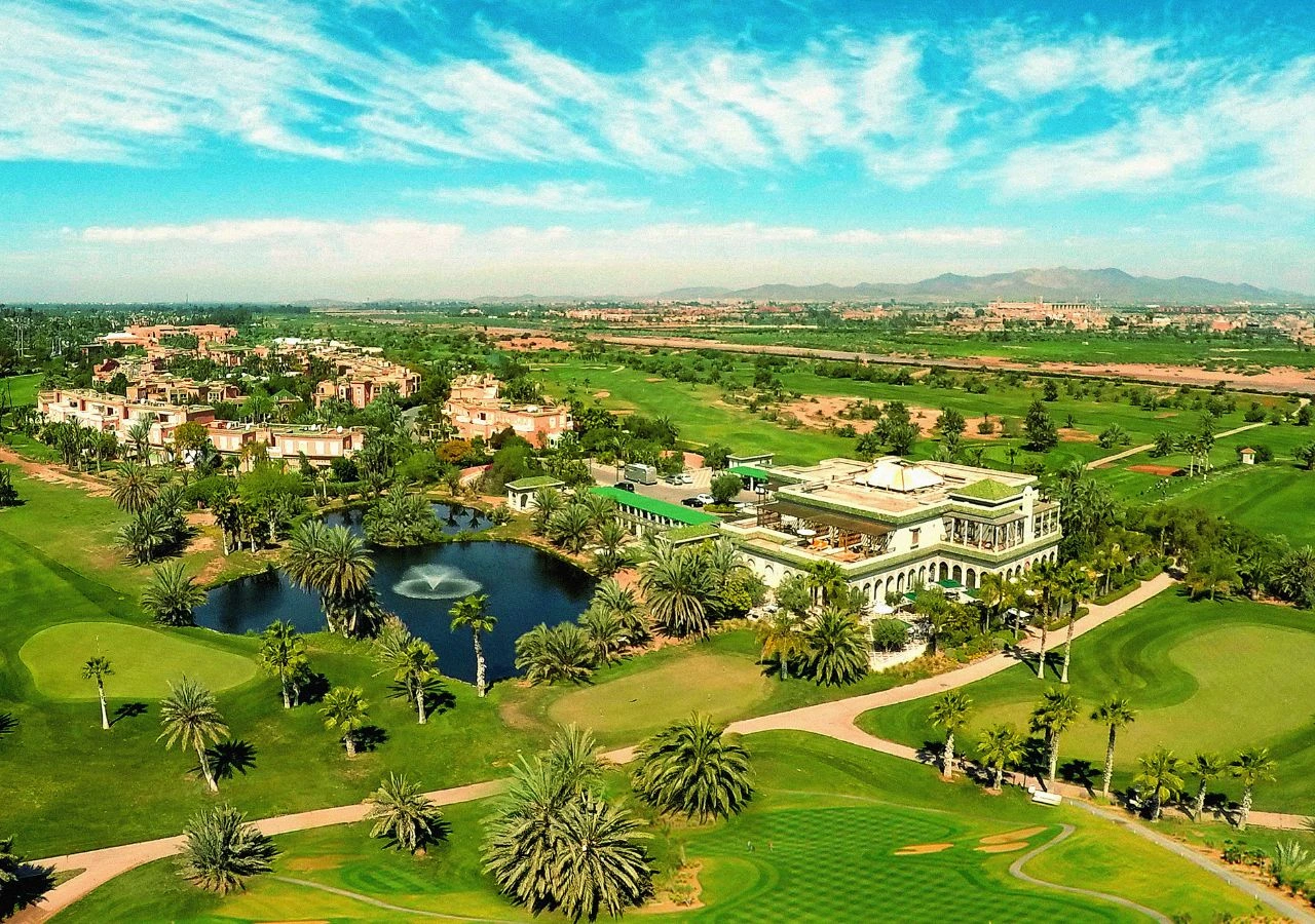 Aerial view of Pickalbatros Golf Club Palmeraie, Marrakech, Morocco. Golf Planet Holidays