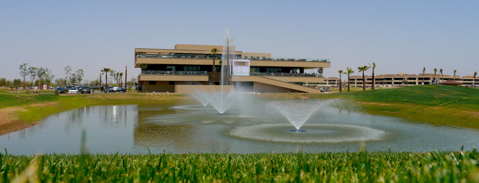 The clubhouse at The Montgomerie Marrakech Golf Club, Morocco. Gof Planet Holidays.