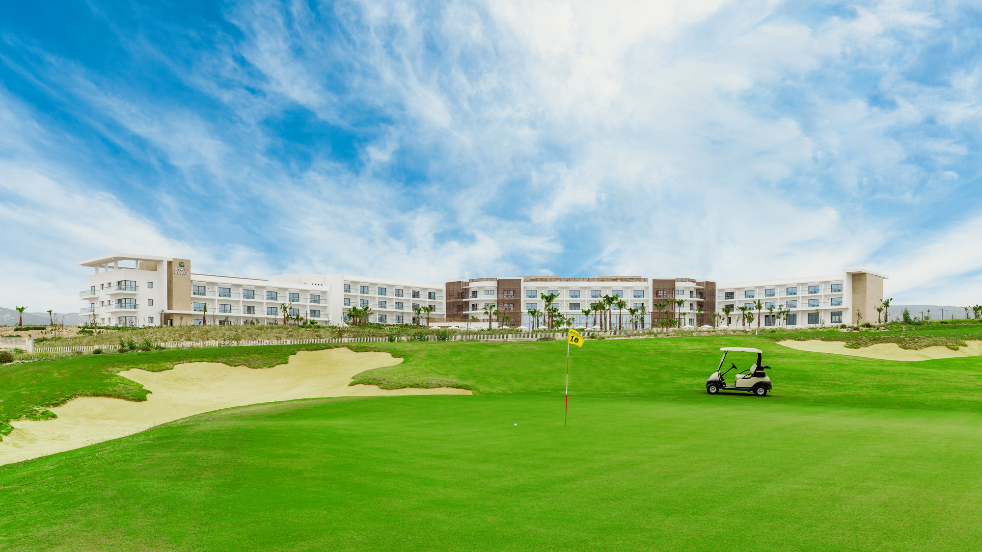 The 18th green at Golf Tazegzout, Agadir, Morocco