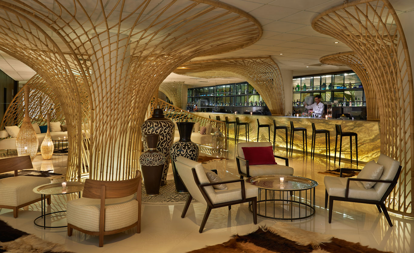 Enjoy a drink in cosmopolitan bar at the Hyatt Place Hotel, Taghazout Bay, Agadir