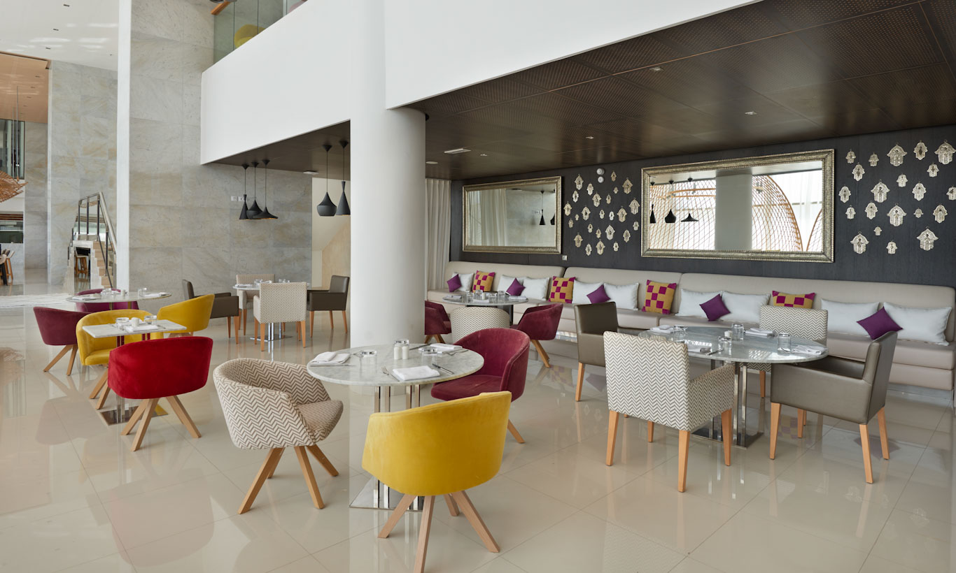 Take it easy in the cafe at the Hyatt Place Hotel, Taghazout Bay. Agadir