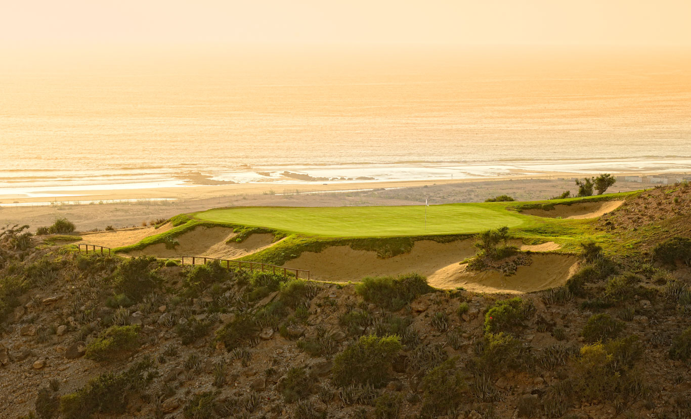The 17th green at Golf Tazegzout, Agadir, Morocco