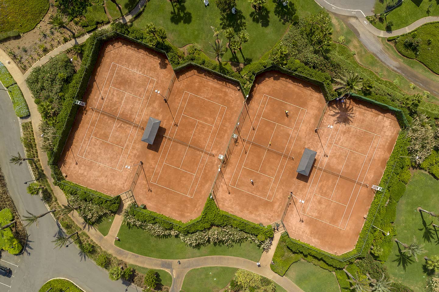 The tennis courts at Mazagan Beach and Golf Resort, Casablanca, Morocco