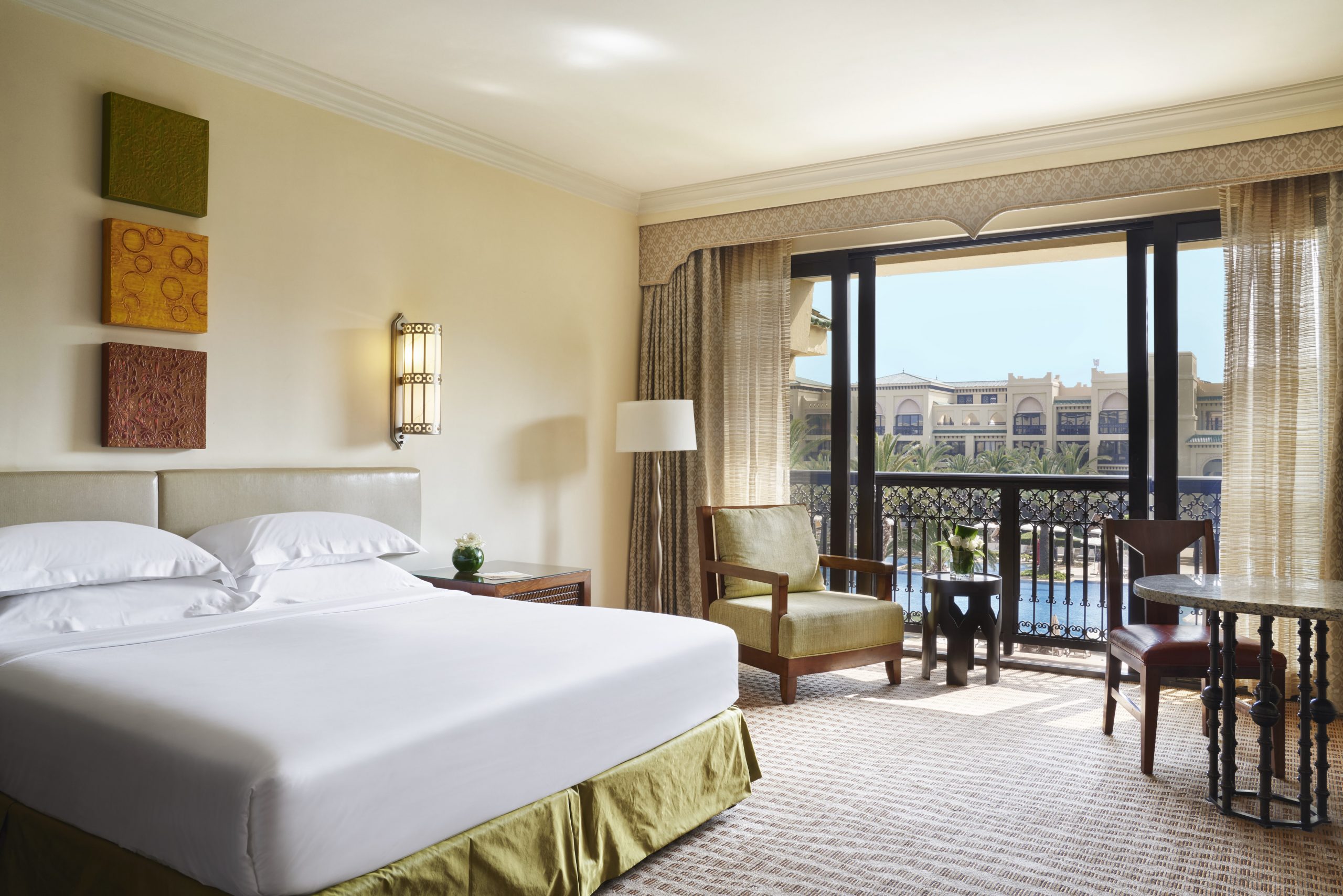 A double bedroom at Mazagan Beach and Golf Resort, Casablanca, Morocco