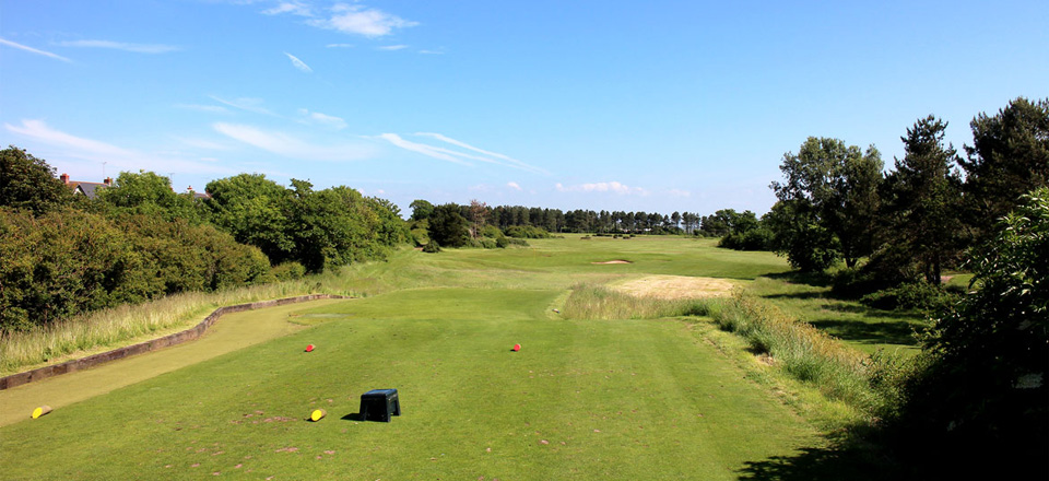 On the tee at Caldy Golf Club, The Wirral, England