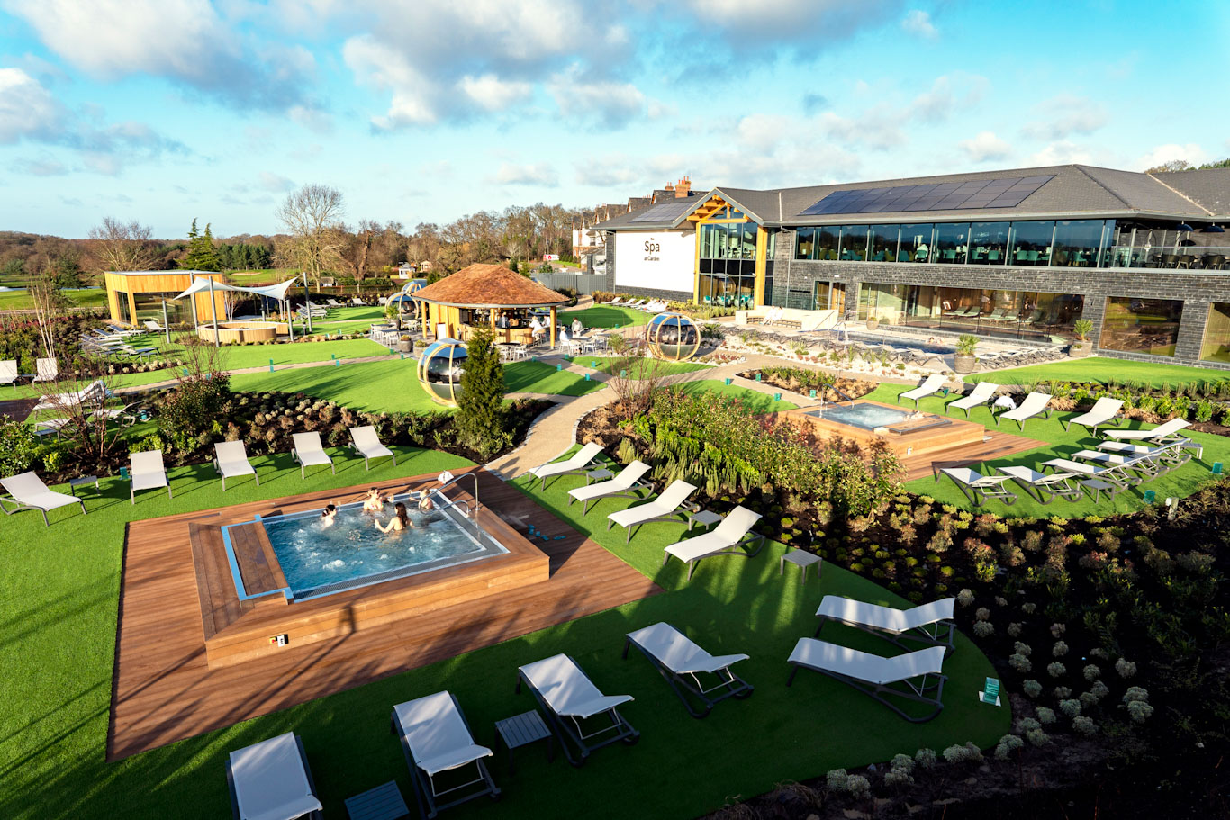 Fun in the garden at Carden Park Hotel, Cheshire, England
