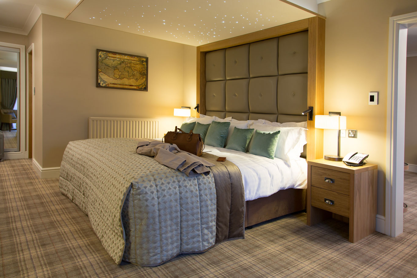 A luxury suite at Carden Park Hotel, Cheshire, England