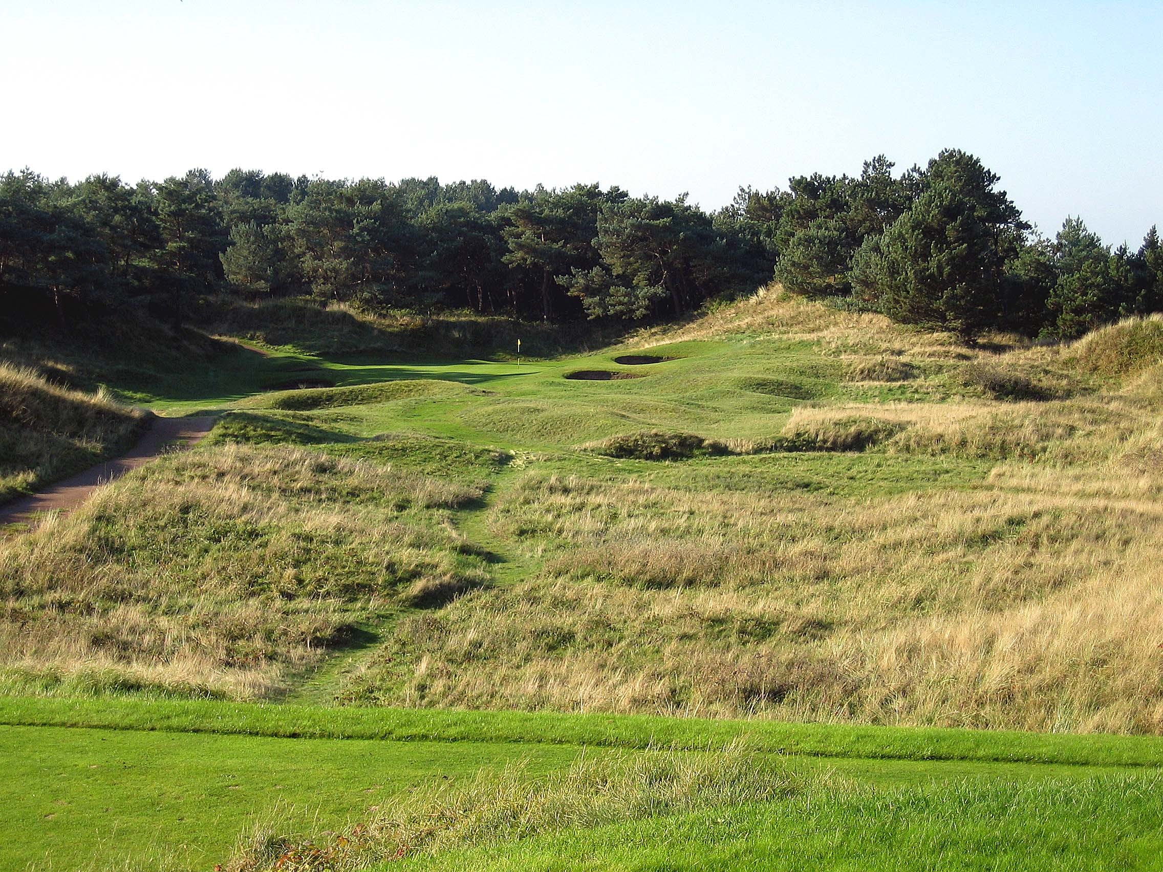 The 12th hole at Formby Ladies Golf Club, Southport, England