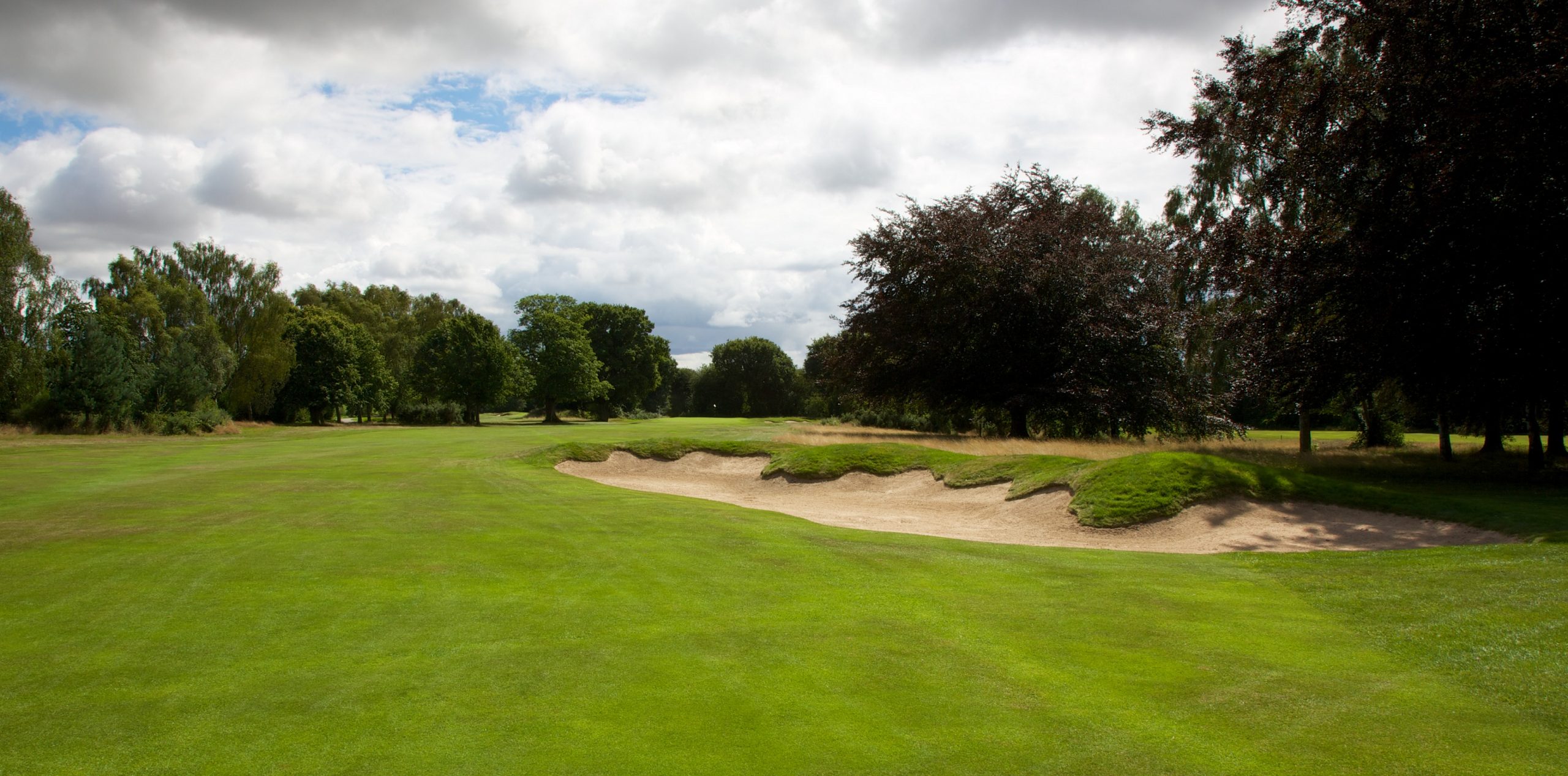 Down the fairway at Fulfold Golf Club, York, England