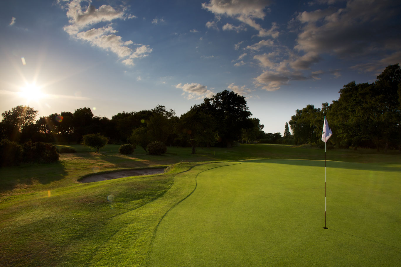 The fifth green at Fulfold Golf Club, York, England