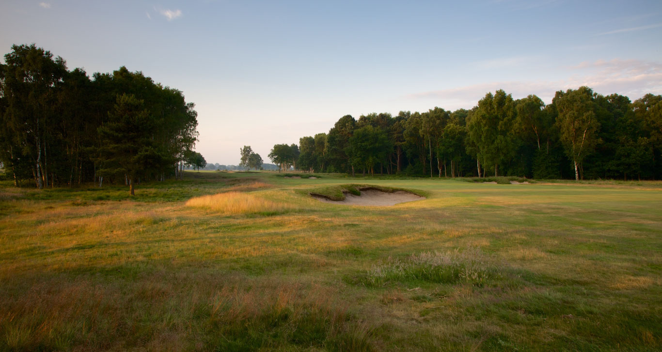 The ninth fairway at Fulfold Golf Club, York, England