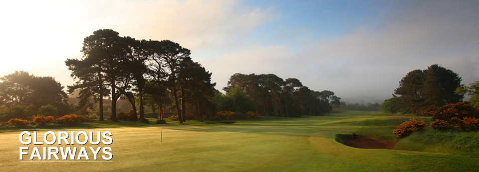 Down the fairway at Ganton Golf Club, North Yorkshire, England