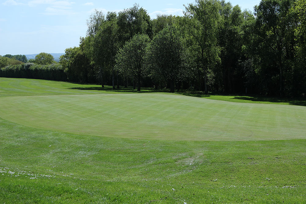 On the green at Heswall Golf Club, The Wirral, England