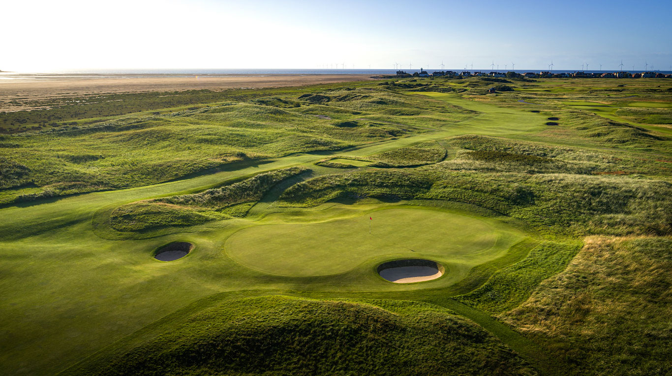The stunning ninth hole at Hoylake (Royal Liverpool) Golf Course, Merseyside, England