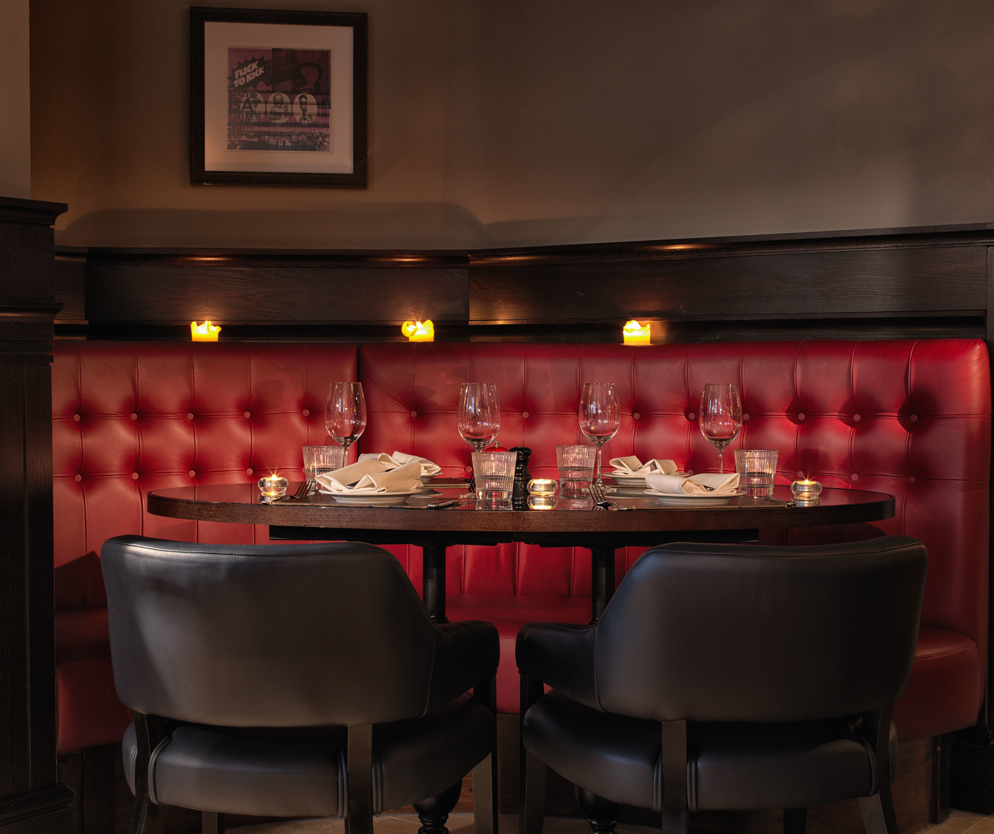 Dining at the Malmaison, Leeds, England