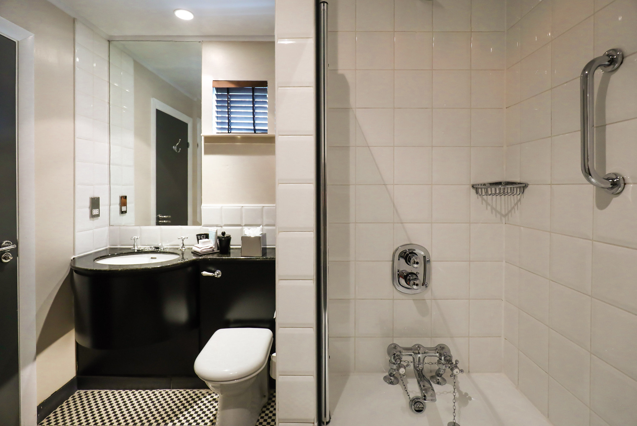 A hotel bathroom at Malmaison Hotel, Leeds, England