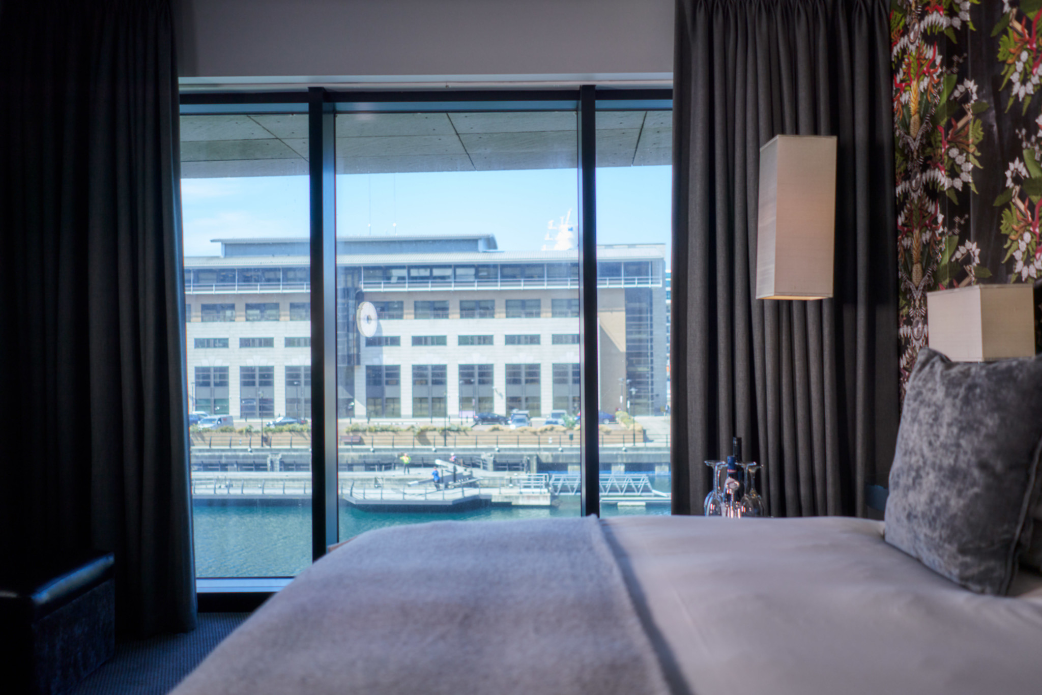 Attractive bedrooms at the Malmaison Hotel, Liverpool, England