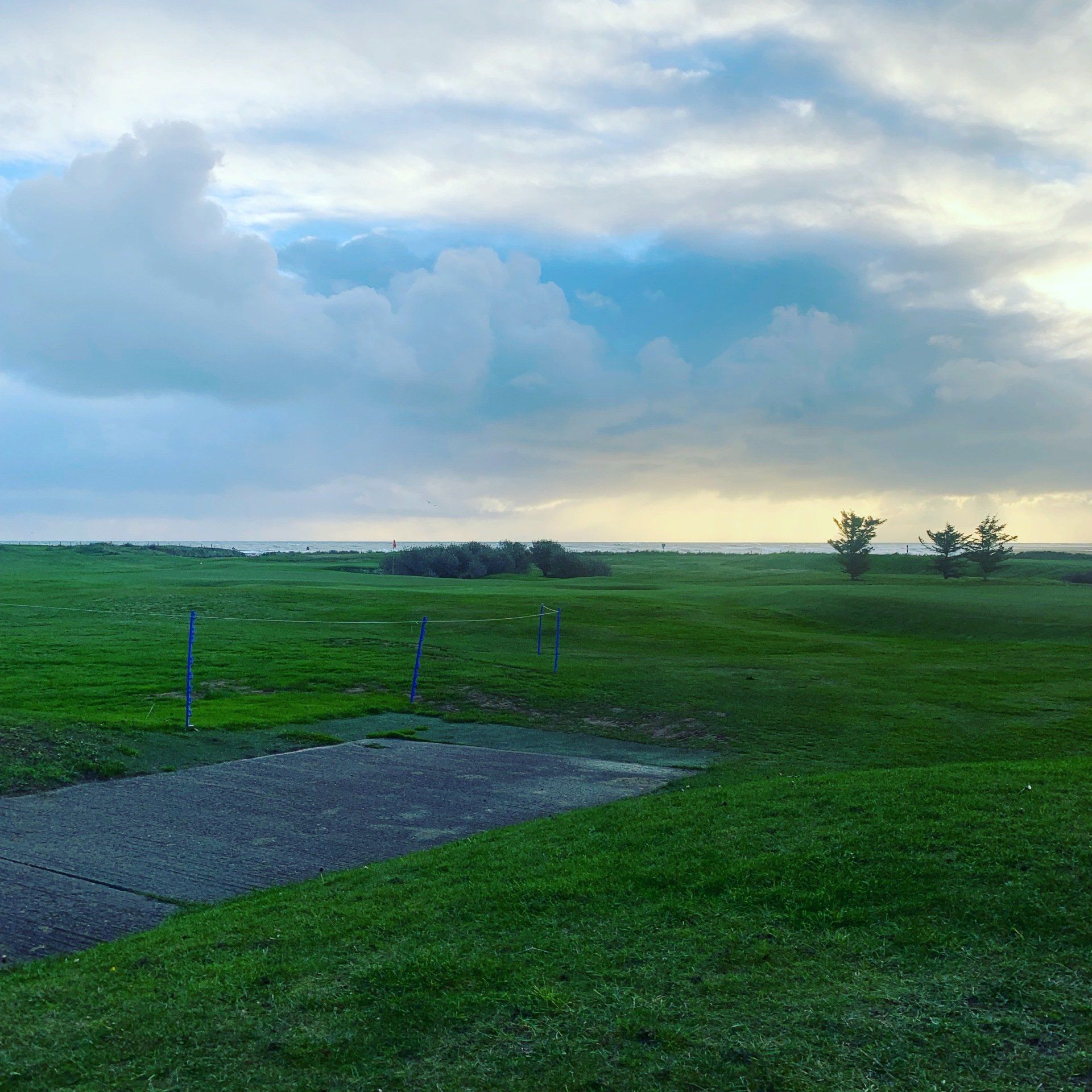 Cloudy day at Seahouses Golf Club, Northumberland, England