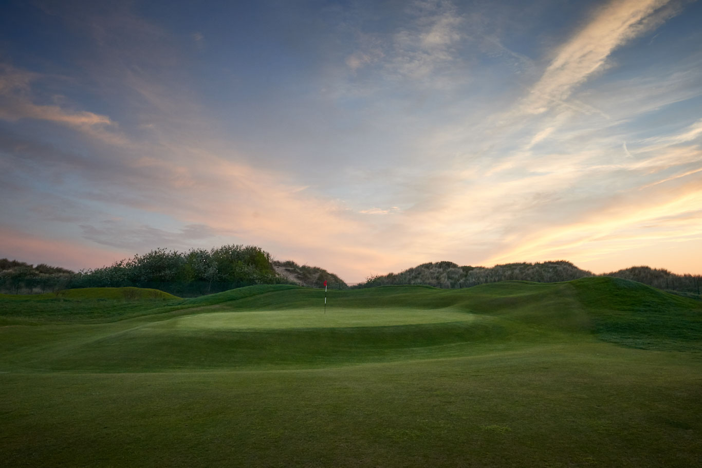 On the green at The West Lancashire Golf Club, Liverpool, England