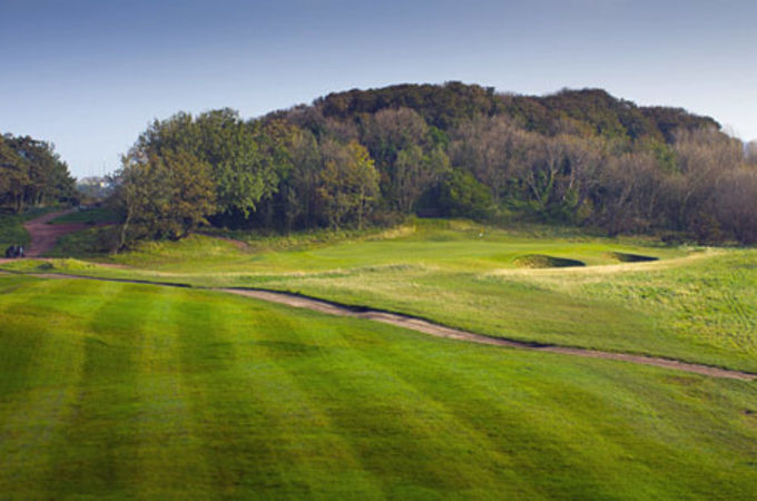The eighth hole at Wallasey Golf Club, The Wirral, England