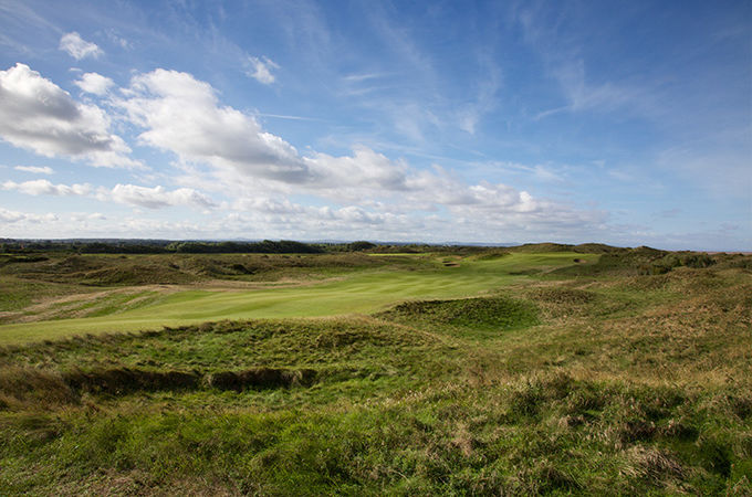 The tenth hole at Wallasey Golf Club, The Wirral, England