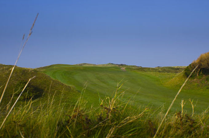 The 11th hole at Wallasey Golf Club, The Wirral, England