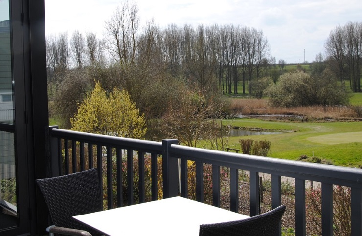 On the terrace at Arras Golf Club, Northern France