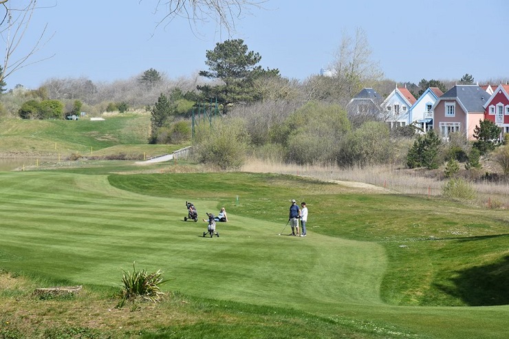 On the fairway at Belle Dune Golf Club, Northern France