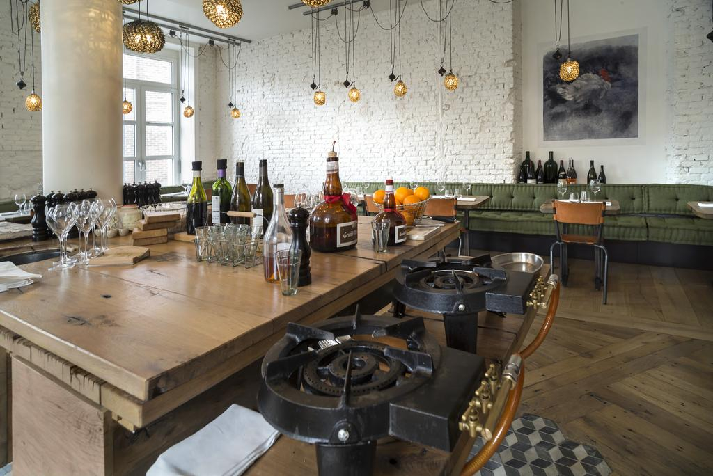 All set for crepes at The Best Western Hermitage, Montreuil sur Mer, Northern France.