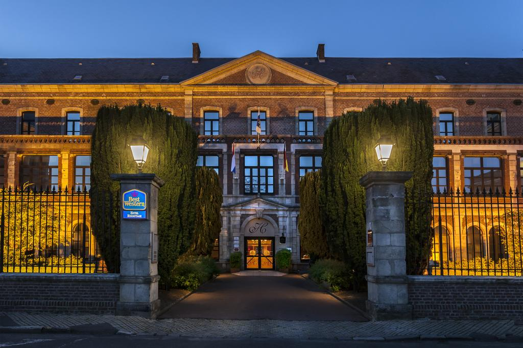 The impressive entrance at The Best Western Hermitage, Montreuil sur Mer, Northern France.