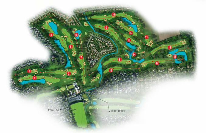 The layout at Bondues Golf Club, Lille, Northern France