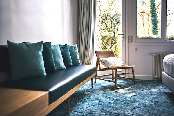 The bungalow bedrooms at Le Manoir Golf Hotel, Le Touquet, France