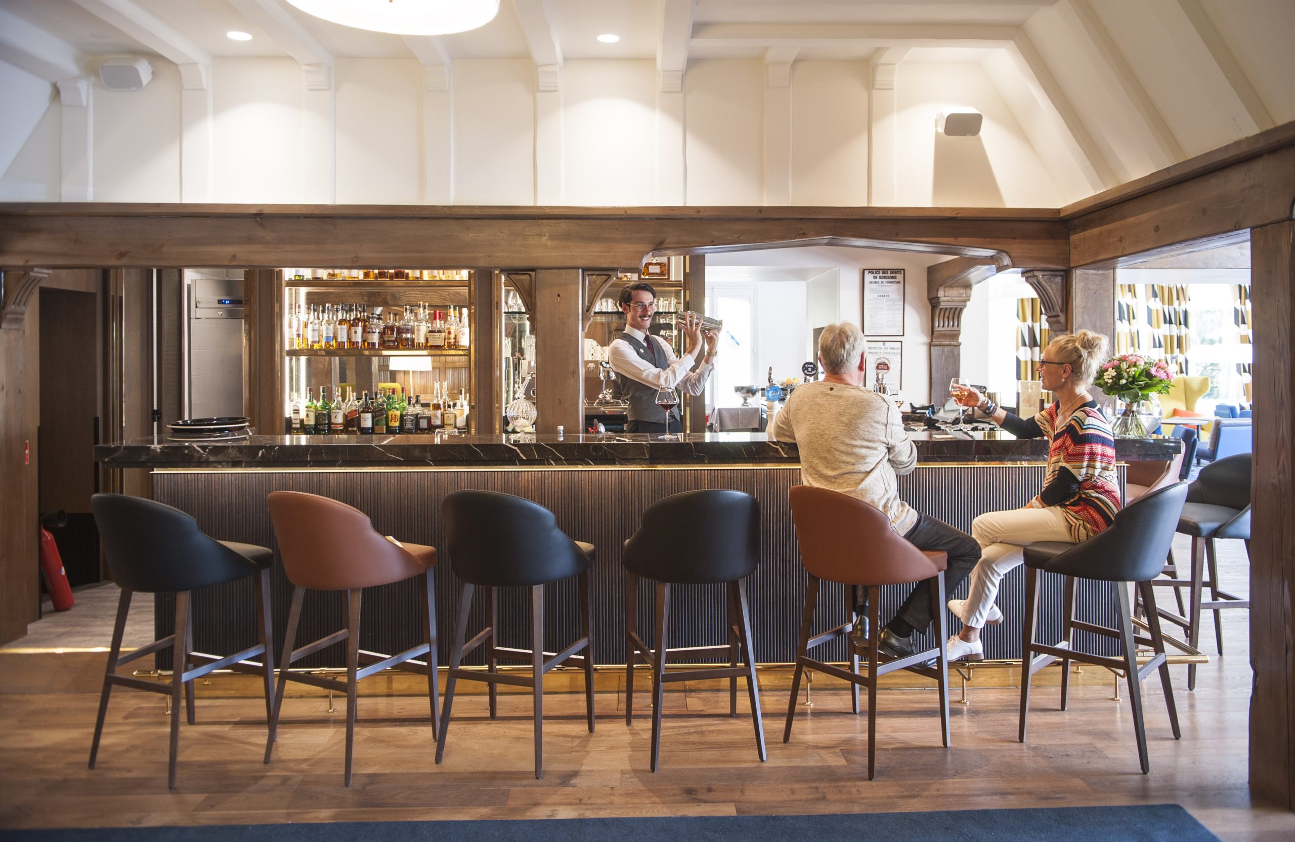 The bar at Le Manoir Golf Hotel, Le Touquet, France