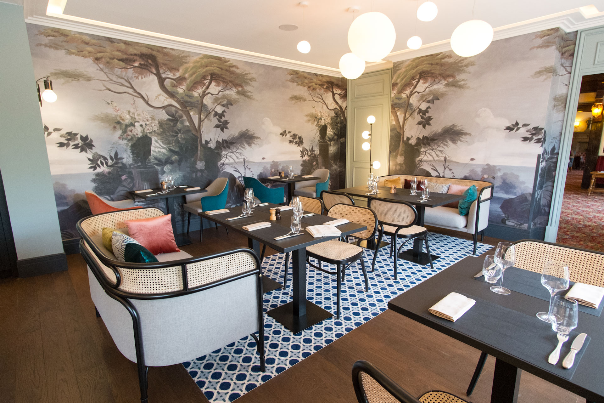 The new look to the restaurant at Le Manoir, Le Touquet, France