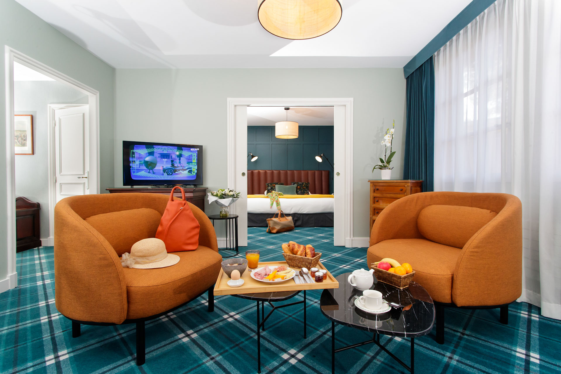 Suite at Le Manoir Hotel, Le Touquet, Northern France. Golf Planet Holidays