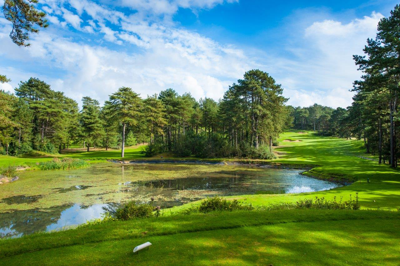 The first hole at Hardelot Les Dunes Golf Club, France