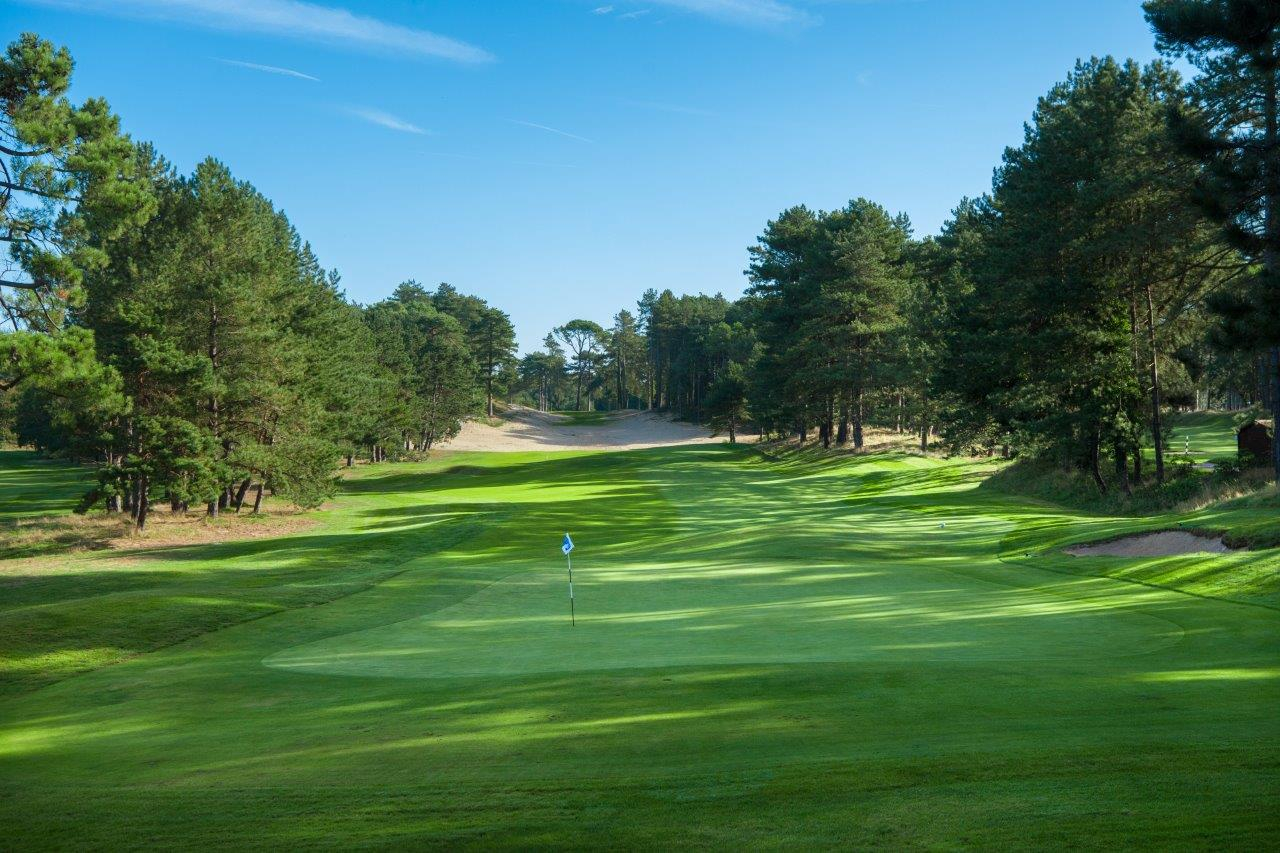 The 18th green at Hardelot Les Pins golf club, France