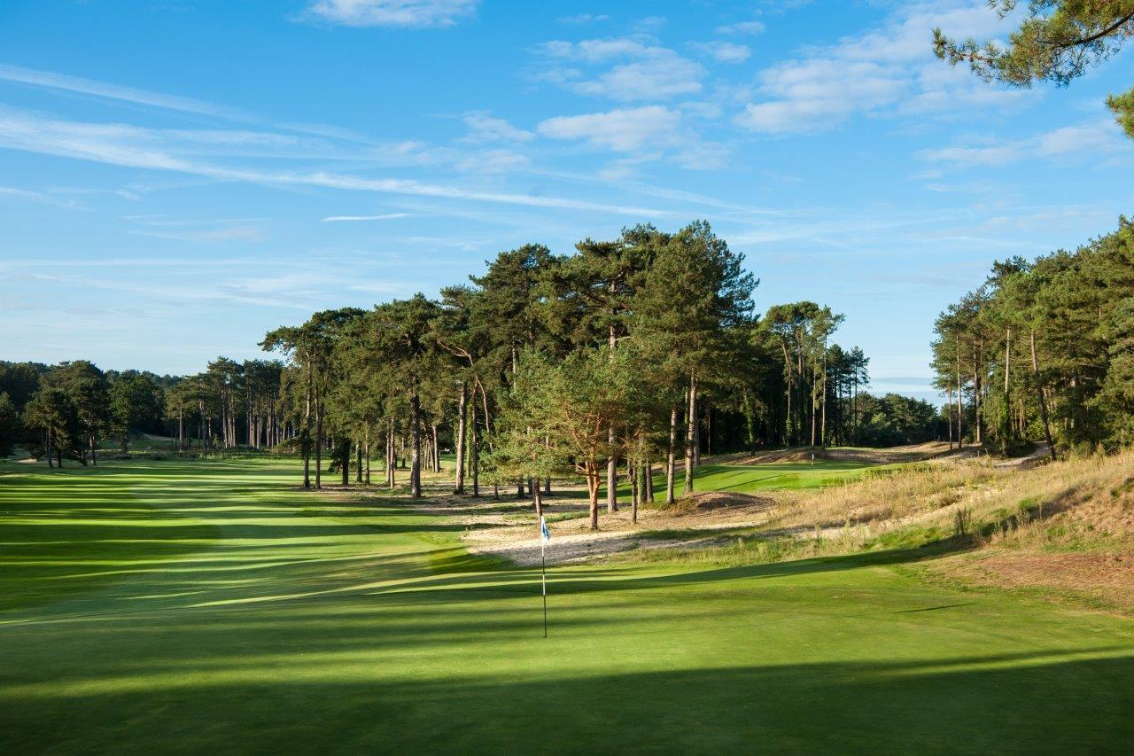 Looking back down the 16th fairway at Hardelot Les Pins Golf Club, France