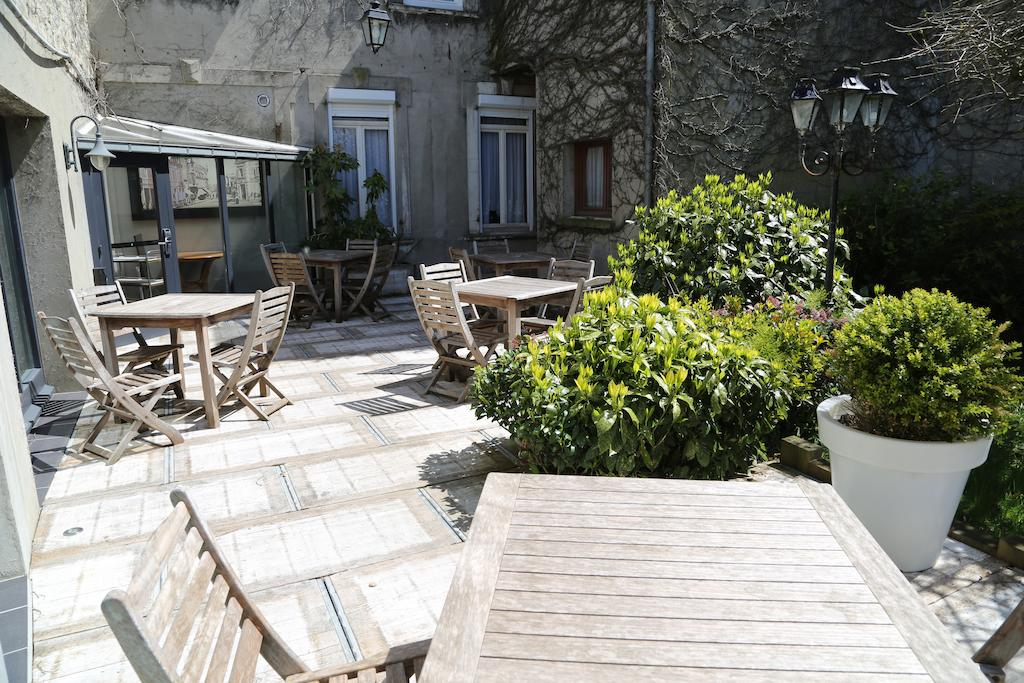 The patio at Hotel du Centre, Wimereux, Northern France