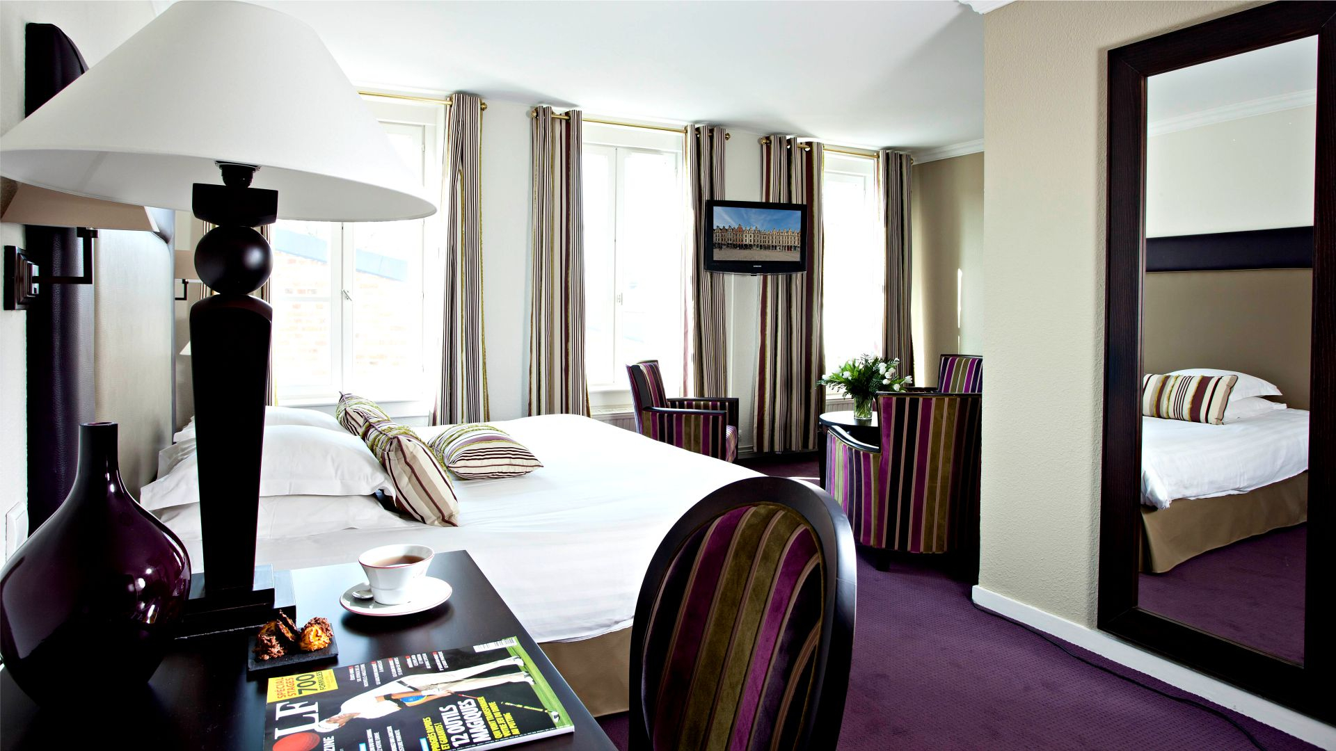 A large bedroom at Hotel lâ€™Univers, Arras, Northern France