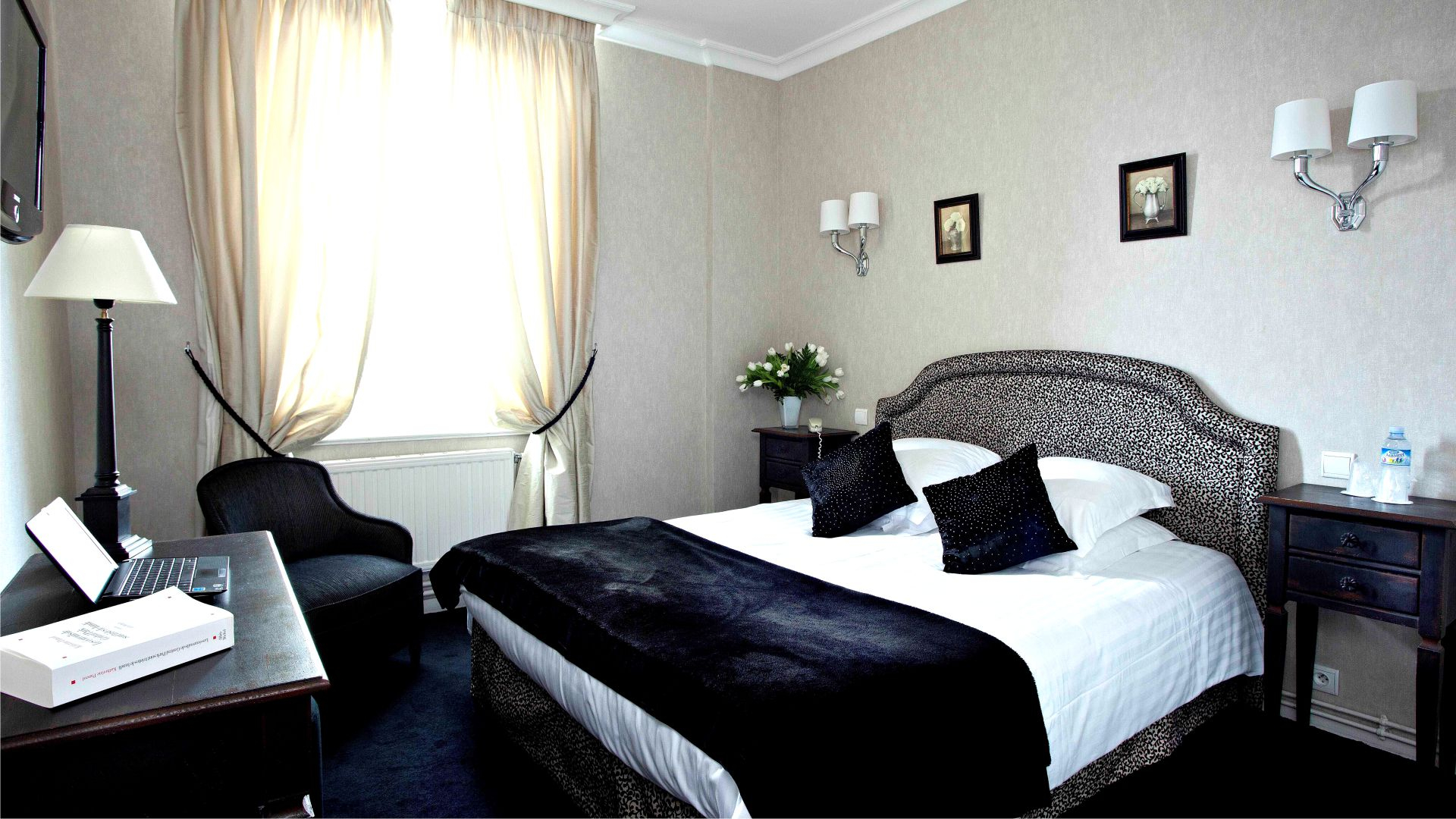 A bedroom at Hotel lâ€™Univers, Arras, Northern France